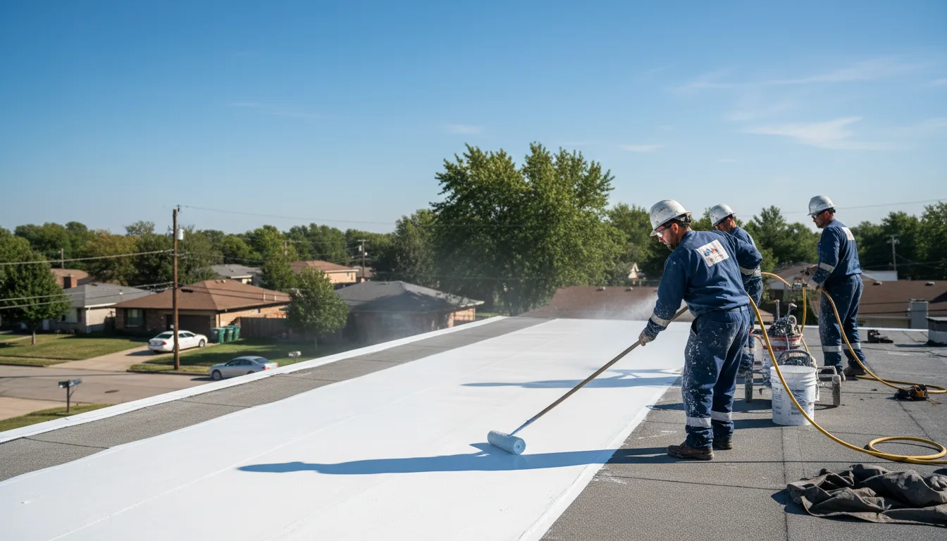 Commercial roof coating in Savoy, IL near me